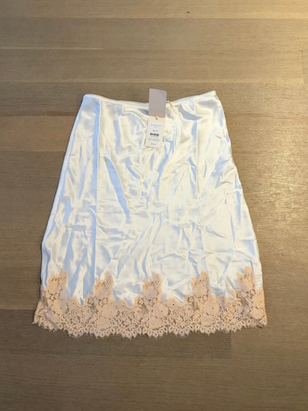 Dôen Elowette Silk Skirt Salt and Peach Lace NWT M